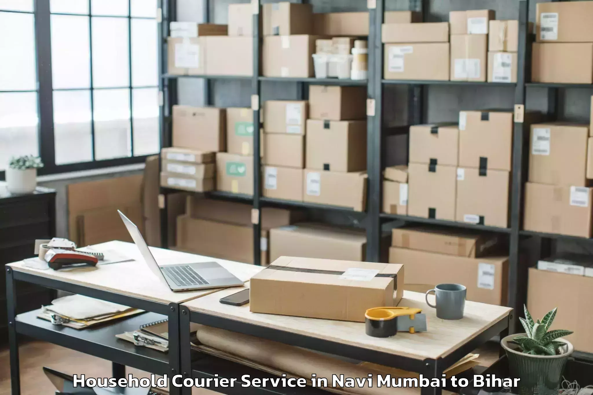 Book Navi Mumbai to Baruni Household Courier Online